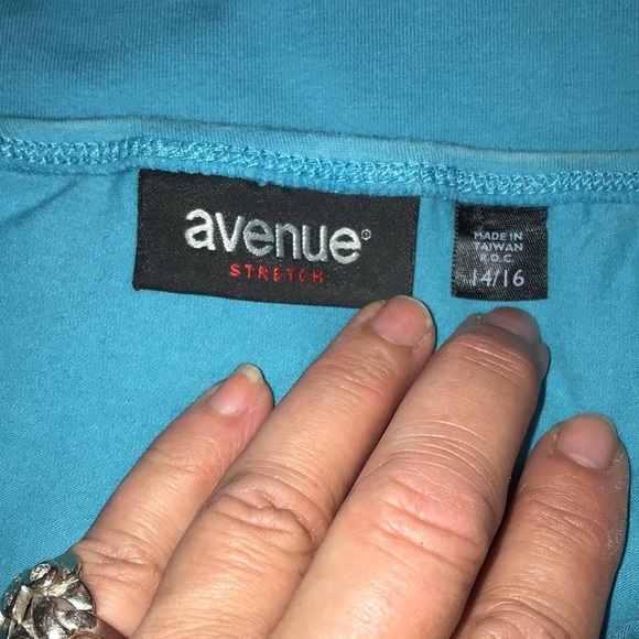 Avenue size 14 turquoise / Aqua blue camisole grosgrain Ribbon & lace - Picture 2 of 5